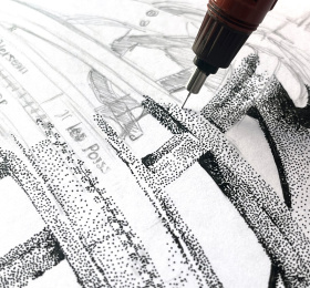 Atelier découverte du dessin pointilliste